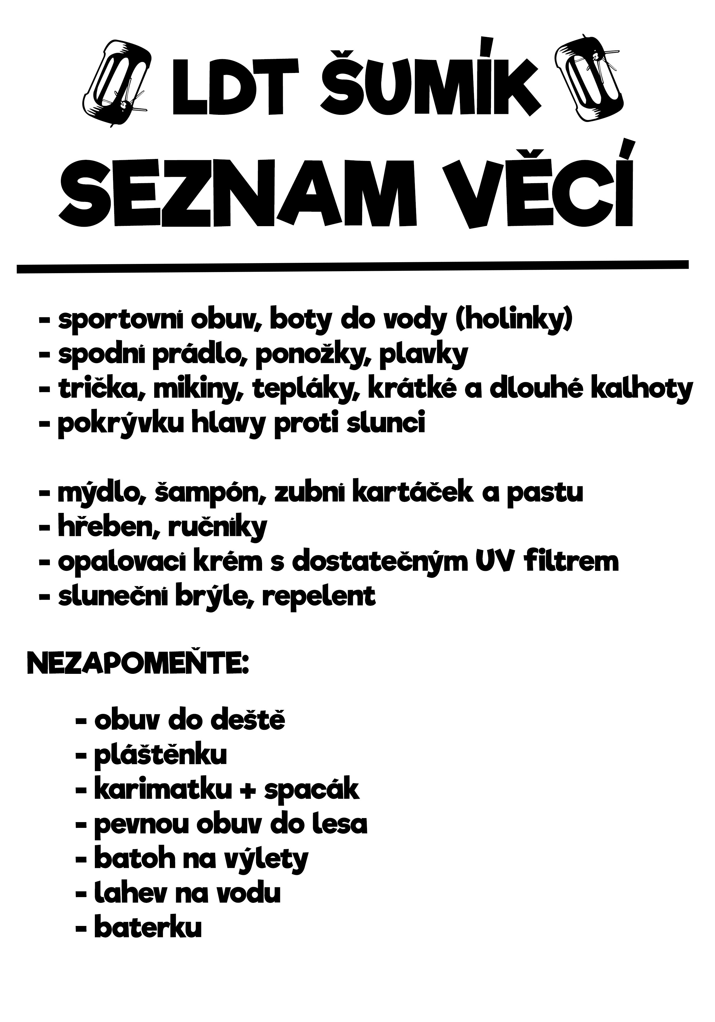 seznamka oznámení Šumperk